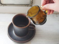 画像8: 北欧ヴィンテージ　琥珀色のガラスのクリーマー (8)