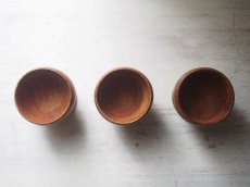 画像5: 北欧ヴィンテージ雑貨 チークのエッグスタンド3個セット (5)