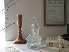 画像1: 北欧ヴィンテージ　Nybro glasbruk  クリスタルのキャンドルスタンド (1)
