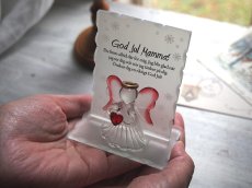 画像6: 北欧ビンテージ　ガラスの天使の置物/箱付き未使用品 (6)