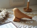 北欧ヴィンテージ　木の無垢材で作られた鳥の置物