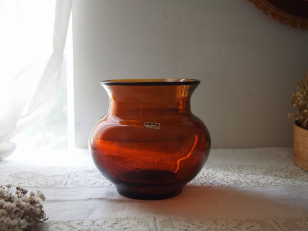 エリックホグラン BODA ヴィンテージ 花瓶 ガラス 高さ20cm 脚付 C 北欧ヴィンテージ Boda Erik Hoglund エリック・ホグラン ガラスの