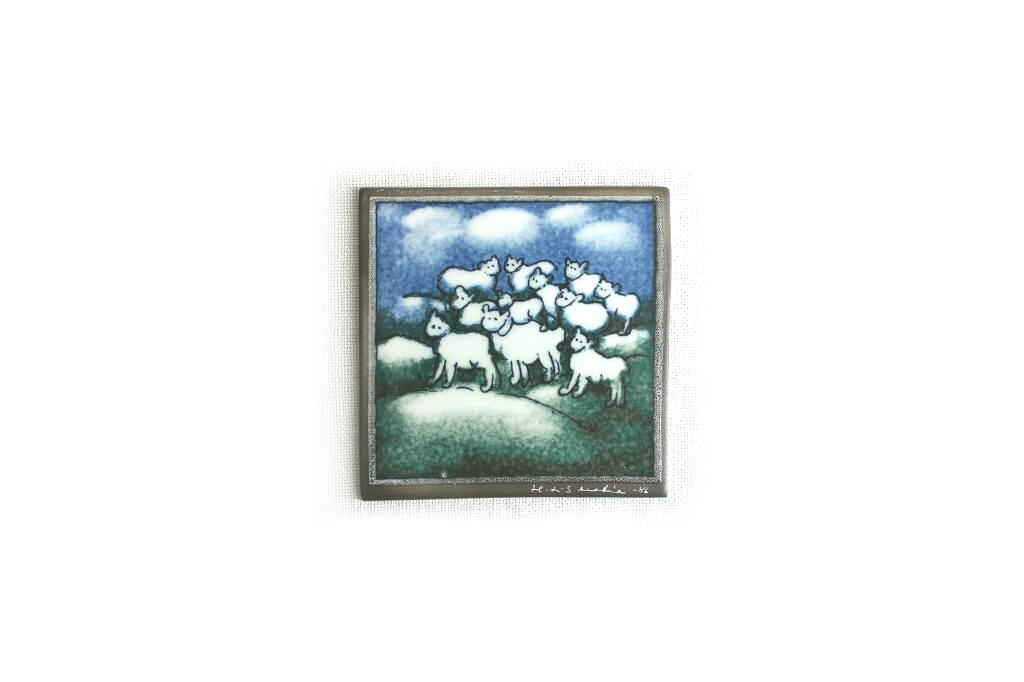 Sheep 羊 1986年 ヘルヤ 陶板画 アラビア Arabia