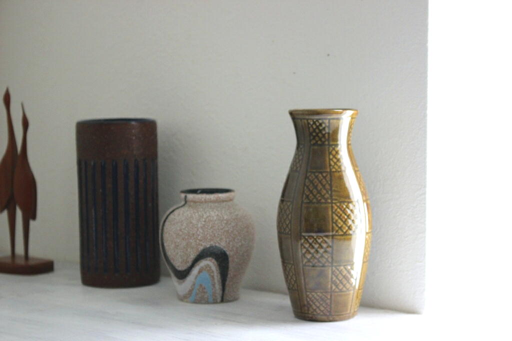 ビンテージ雑貨 ドイツの陶器のフラワーベース/花器/花瓶 - 北欧