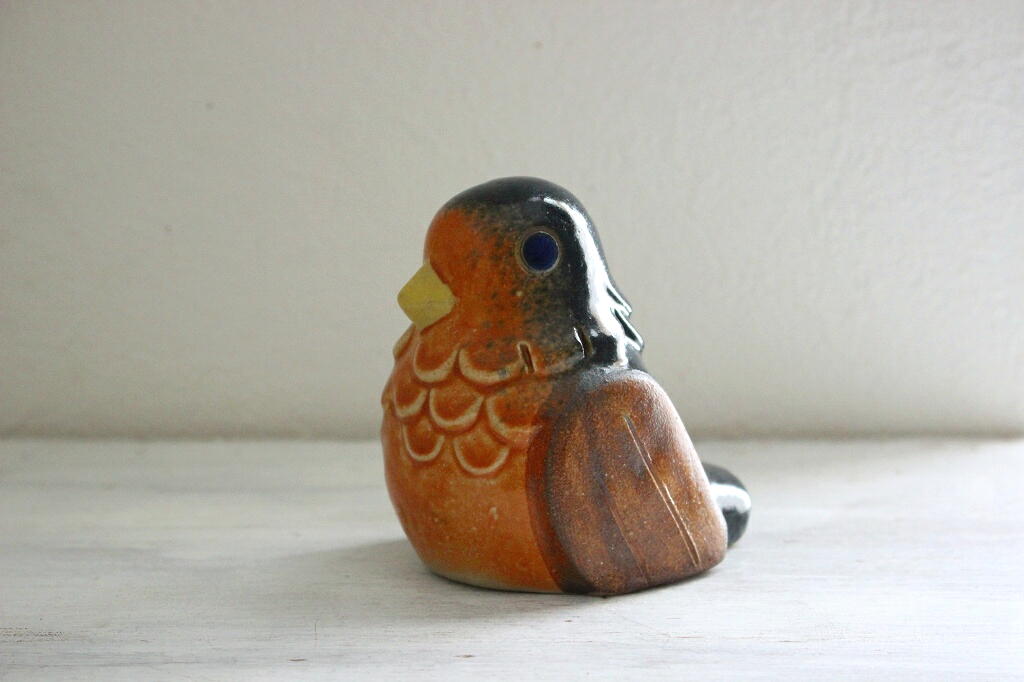 北欧ヴィンテージ EGO STENGODS 陶器の鳥の置物 - 北欧ビンテージ 