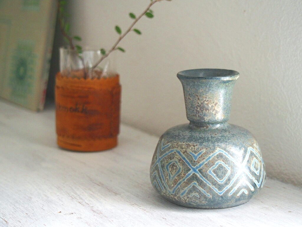 北欧ヴィンテージ 陶器のフラワーベース/花器/花瓶 - 北欧ヴィンテージ