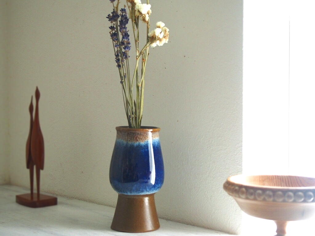 ビンテージ Strehla Keramik フラワーベース 花瓶 東ドイツ-