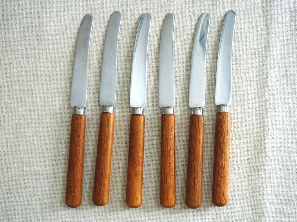 Set of Three Vintage Carving Knives Plus Fork