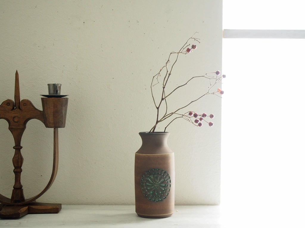 北欧ヴィンテージ Alingsas Keramik 陶器のフラワーベース/花器/花瓶 - a n t e n n a