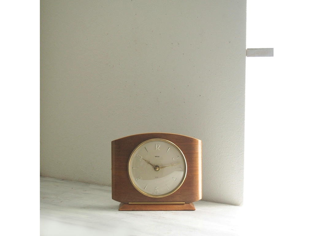 ミッドセンチュリー レトロ Smiths 木製アンティーク置き時計 - 北欧 