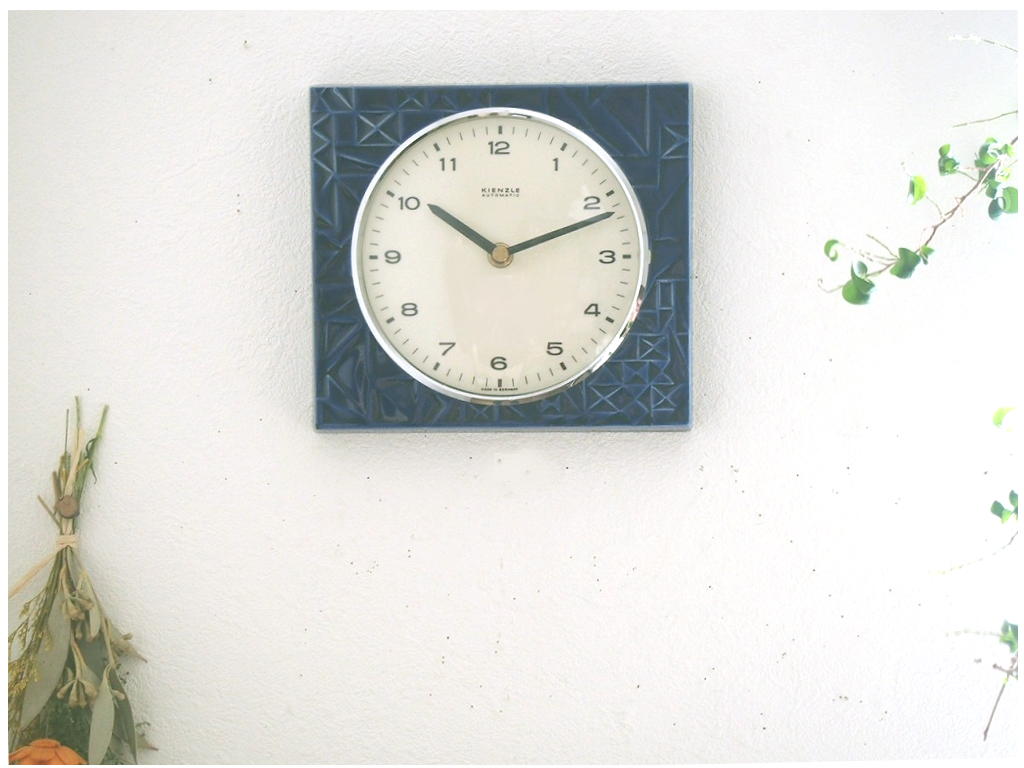 Kienzle 陶製 掛け時計 ビンテージ スペースエイジ 北欧 レトロ | une3.net