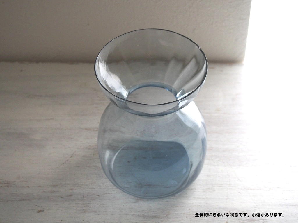 北欧ヴィンテージ Ekenas glasbruk ガラスのフラワーベース/花器/花瓶