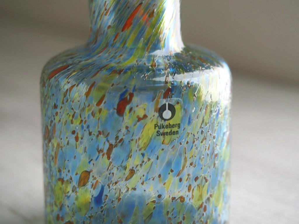 品質保証お得スウェーデンの銀スクラッチの花瓶。Gustavsberg Grazia 217 花瓶・フラワースタンド
