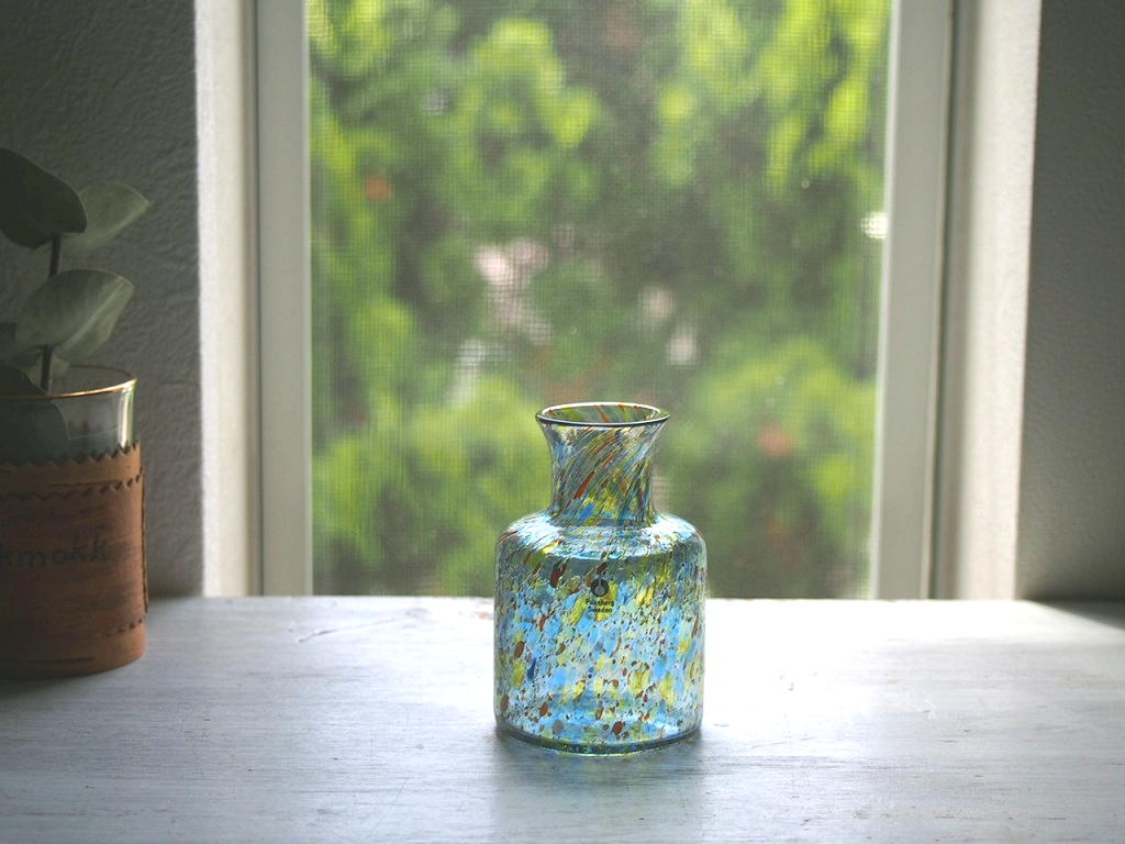 美品】北欧ヴィンテージ Pukeberg Sweden ガラスの小さなフラワーベース/花器/花瓶 - a n t e n n a