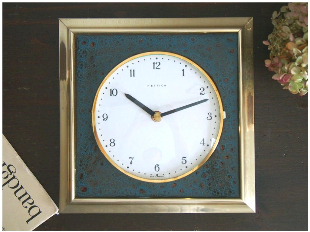 Hettich 陶器の壁掛け時計 ヴィンテージ 時計-