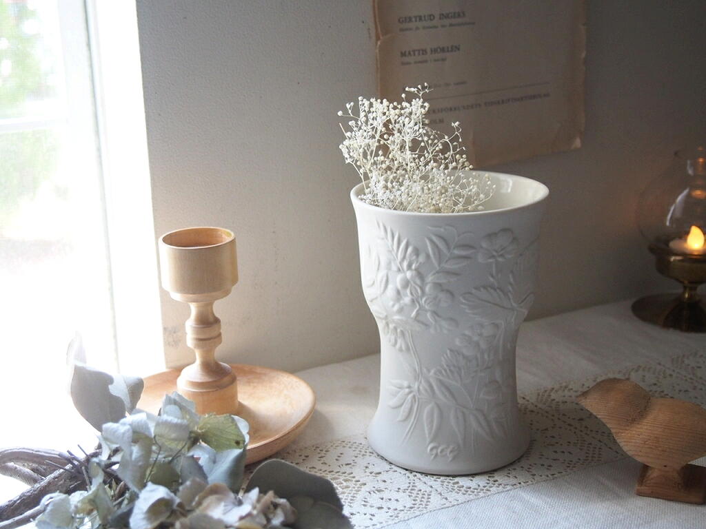 アラビア Arabia ビンテージ 花瓶 スモール Paratiisi アラビア パラティッシ ベース 18cm ARABIA イエロー