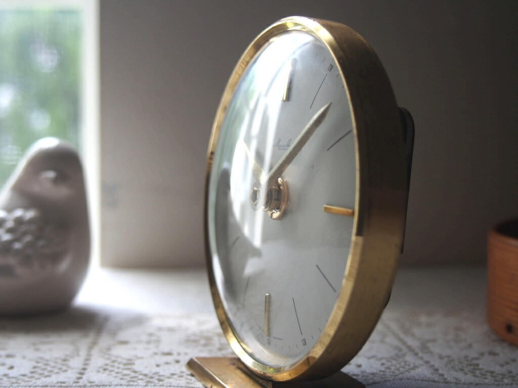 ミッドセンチュリー レトロ Mauthe 真鍮の置き時計 - a n t e n n a